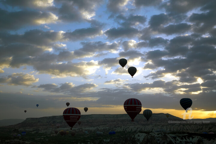 Photography titled "Hot air balloons at…" by Scott Gregory Banner, Original Artwork, Digital Photography