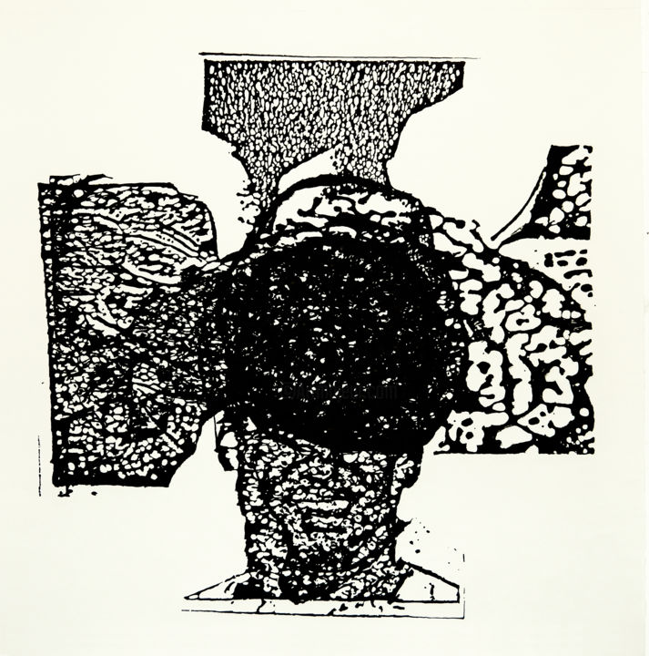Dessin intitulée "Rubbish Heap Cross…" par Scott Short, Œuvre d'art originale, Encre