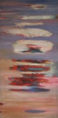 Картина под названием "Cloud Cover" - Scott Spencer, Подлинное произведение искусства, Масло Установлен на Деревянная рама д…