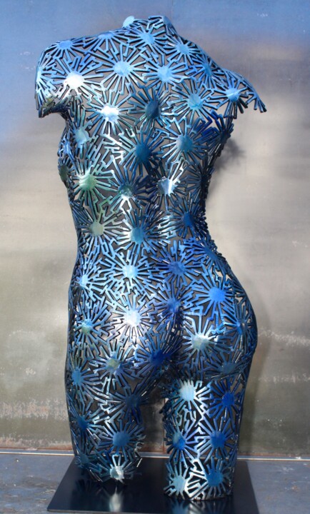 Sculpture titled "Electric lady land" by Scott Wilkes, Original Artwork, Metals