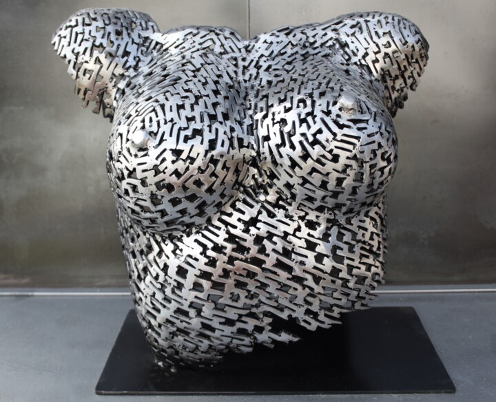 Skulptur mit dem Titel "Fragment of bliss" von Scott Wilkes, Original-Kunstwerk, Metalle