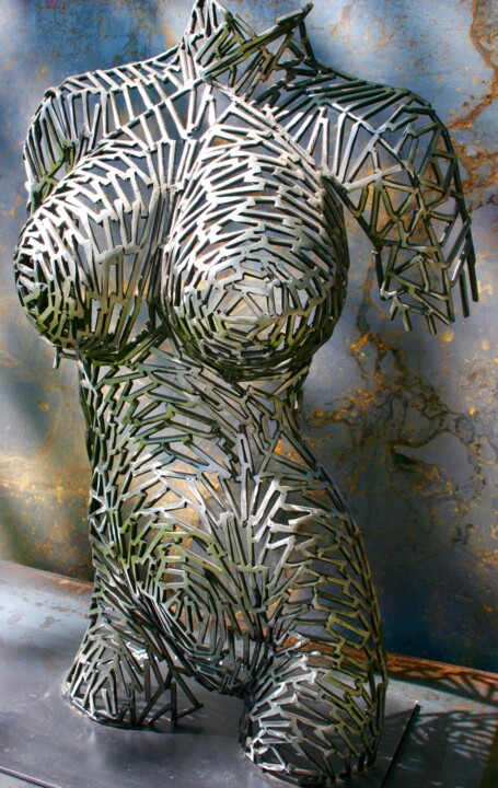 Sculpture titled "The Shift !" by Scott Wilkes, Original Artwork, Metals