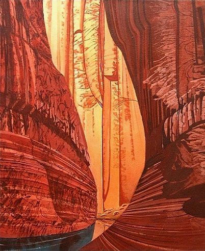 Painting titled "West Canyon" by Scott Geary, Original Art,