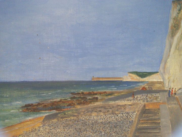 Bord De Plage En Normandie Painting By Bruno Screve Artmajeur