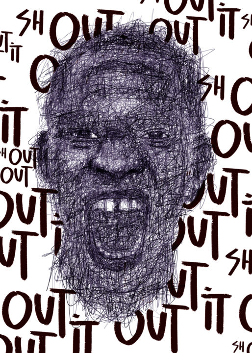 Digital Arts titled "Shout it Out" by Scribbleisme, Original Artwork, Digital Painting