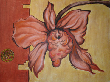 Peinture intitulée "Flower rendition 2" par Scribbles On Paper, Œuvre d'art originale