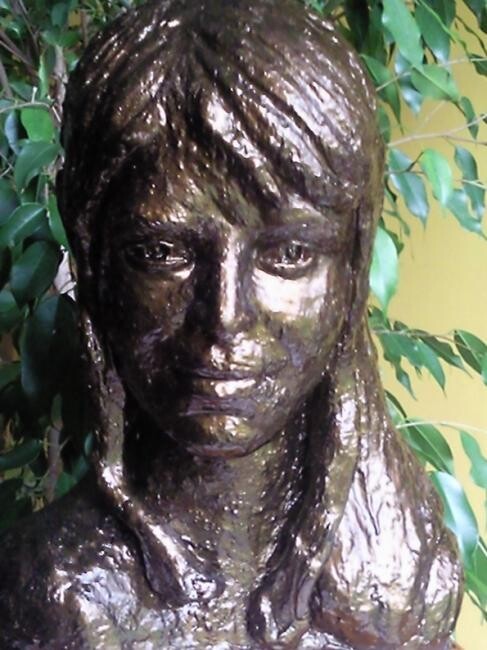 Sculpture titled "Jeune Fille" by Simone Puybaret, Original Artwork