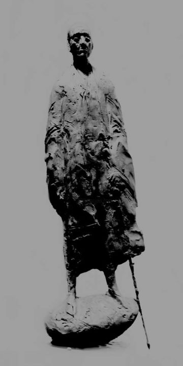 Sculpture intitulée "松尾芭蕉 - Basho" par Mikhail Iakovlev, Œuvre d'art originale, Bronze