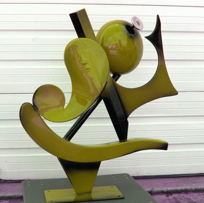 Sculpture titled "Gold Aladdin" by Richard Beaulieu, Original Artwork, Metals