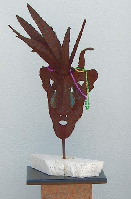 Sculpture titled "Tribal Revenge" by Richard Beaulieu, Original Artwork, Metals