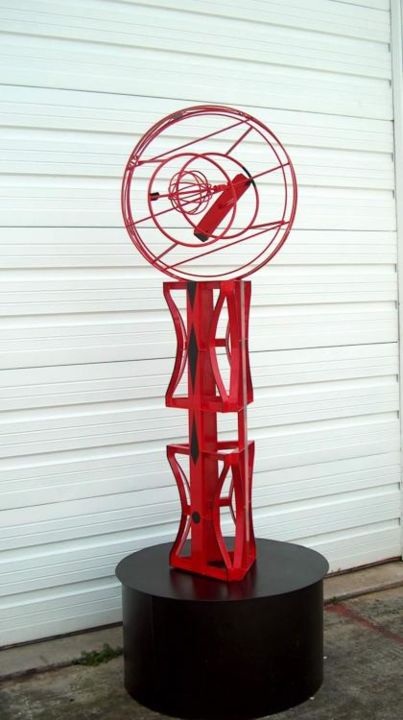 Sculpture titled "Global Manuscript" by Richard Beaulieu, Original Artwork, Metals