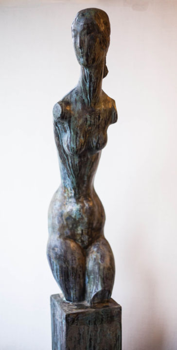 Sculptuur getiteld "Goddes" door Michael Levchenko, Origineel Kunstwerk, Metalen