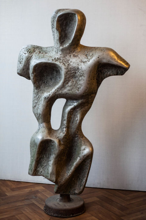 Sculpture titled "Last Human" by Michael Levchenko, Original Artwork, Metals