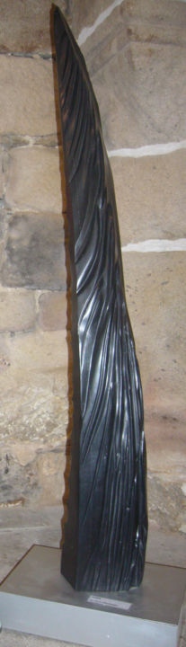 Sculpture titled "Elan-schiste" by Colette Cov, Original Artwork, Stone