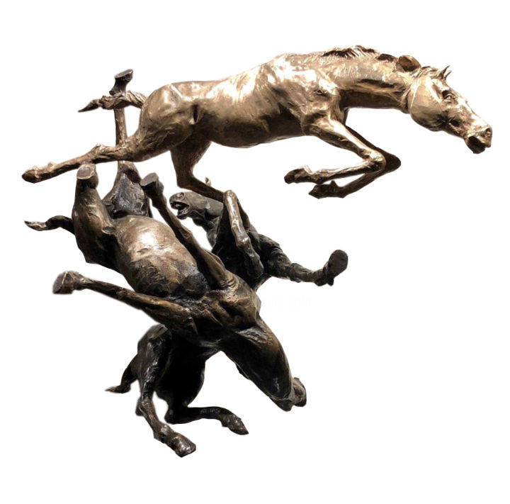 Sculpture titled "Balio,Xanto, Pedaso…" by Abele Vadacca, Original Art, Bronze