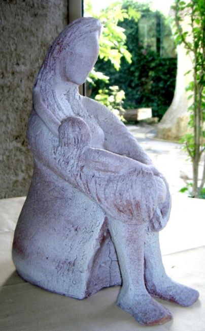 Peinture intitulée "Maternità" par Santo Paolo Guccione, Œuvre d'art originale