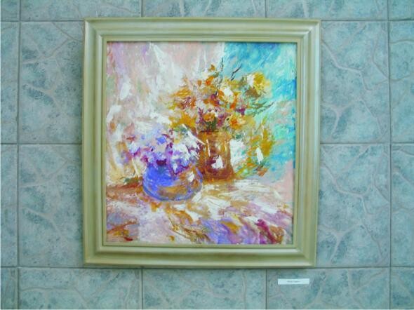Картина под названием "Цветы" - Svetlana Kuļgajeva, Подлинное произведение искусства