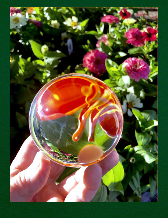Photography titled "Crystal Ball Floral…" by Stephen D. Smith, Original Artwork, Digital Photography