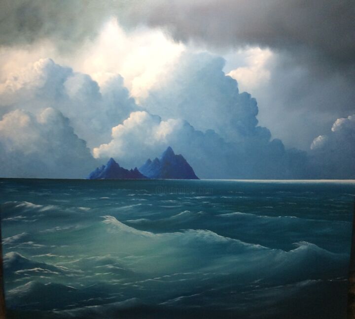 Картина под названием "A view of the Skell…" - Sean Horan, Подлинное произведение искусства, Масло Установлен на Деревянная…