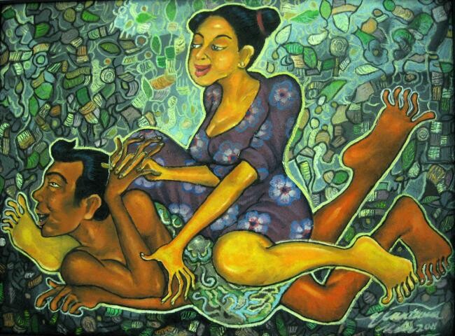 Peinture intitulée "Fun Time - Indonesi…" par Sean Kelly, Œuvre d'art originale