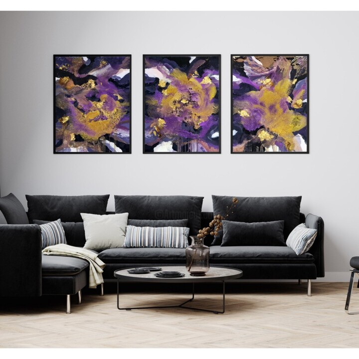 "Purple Rain - 60m x…" başlıklı Tablo Sean Knipe tarafından, Orijinal sanat, Petrol