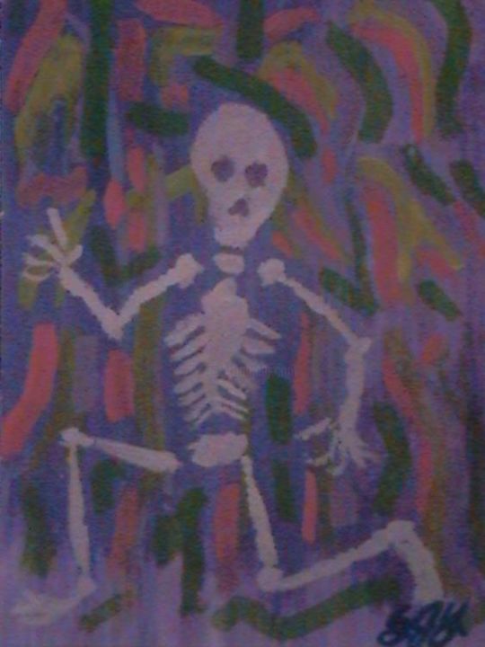 Peinture intitulée "Bone Dance" par Seanj, Œuvre d'art originale