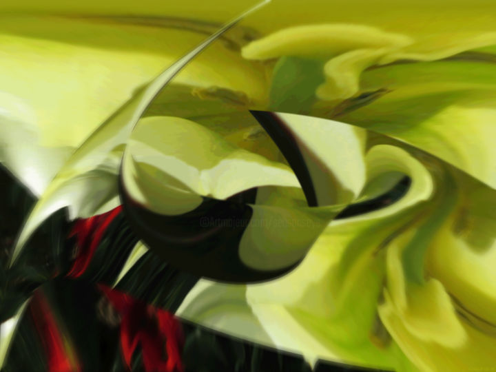 Digital Arts titled "Organic Garden 10" by Kenneth Grzesik, Original Artwork, Digital Painting