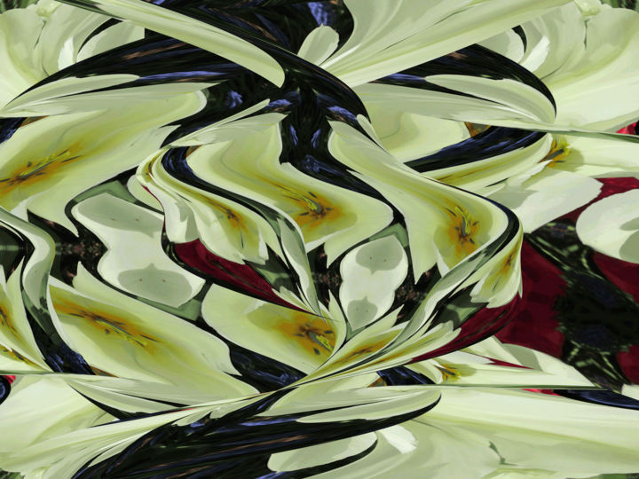 Digital Arts titled "Rhythmic Garden 8" by Kenneth Grzesik, Original Artwork, Digital Painting