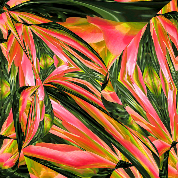 Digital Arts titled "Rhythmic Garden 9" by Kenneth Grzesik, Original Artwork, Digital Painting