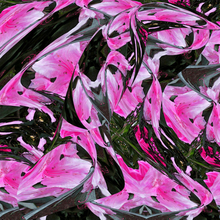 Digital Arts titled "Rhythmic Garden 14" by Kenneth Grzesik, Original Artwork, Digital Painting