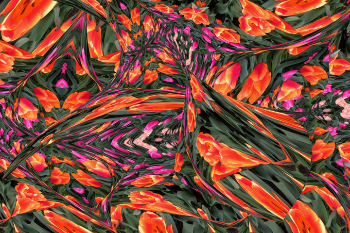 Digital Arts titled "Rhythmic Garden 16" by Kenneth Grzesik, Original Artwork, 2D Digital Work