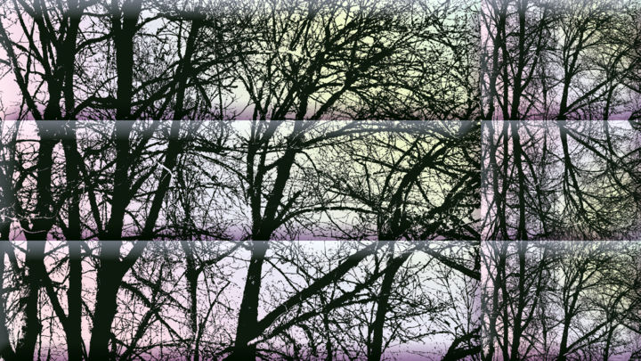 Digital Arts titled "Wintry Forest 6" by Kenneth Grzesik, Original Artwork, 2D Digital Work