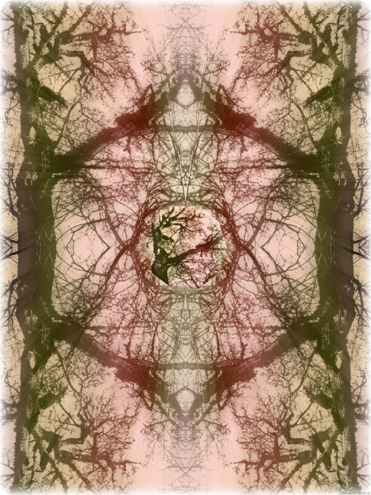 Arts numériques intitulée "Wintry Forest 9" par Kenneth Grzesik, Œuvre d'art originale, Travail numérique 2D