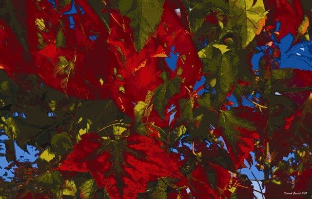 Digital Arts titled "Autumnly #9" by Kenneth Grzesik, Original Artwork, Digital Painting
