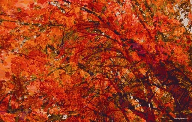 Digital Arts titled "Autumnly #40" by Kenneth Grzesik, Original Artwork, Digital Painting