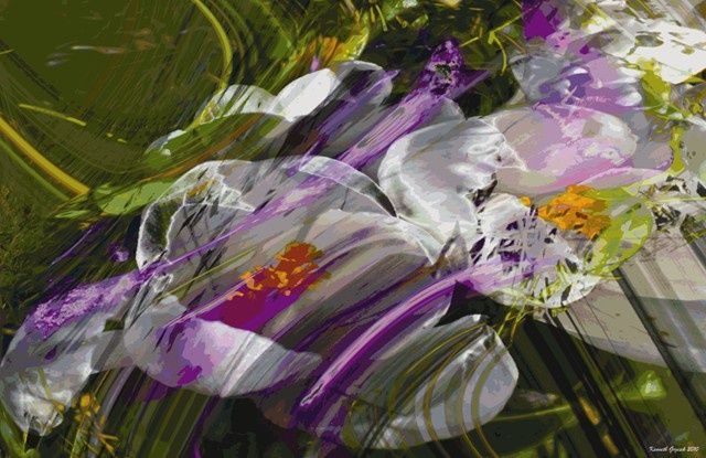 Arte digitale intitolato "Rhythms of Spring #7" da Kenneth Grzesik, Opera d'arte originale, Pittura digitale