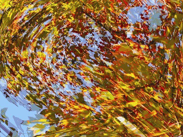 Digital Arts titled "Autumnation 14" by Kenneth Grzesik, Original Artwork, Digital Painting