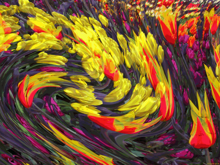 Digital Arts με τίτλο "Organic Spring 20" από Kenneth Grzesik, Αυθεντικά έργα τέχνης, Ψηφιακή ζωγραφική