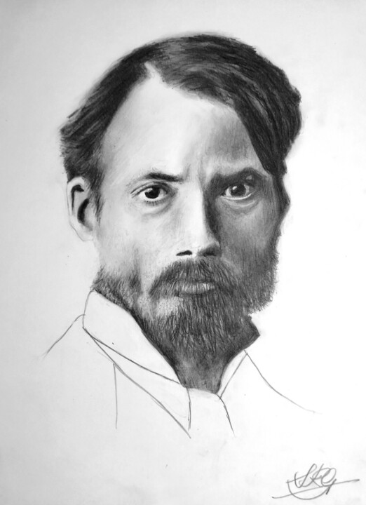 Drawing titled "PIERRE-AUGUSTE RENO…" by Sebastián Ruiz González, Original Artwork, Pencil