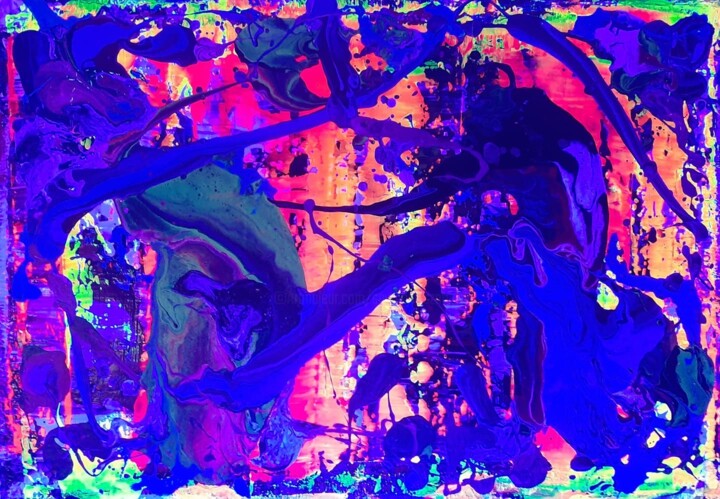 Painting titled "UV Peinture abstrai…" by Sebastian Stankiewicz, Original Artwork, Acrylic