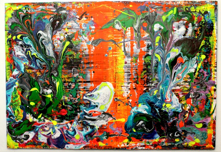 Pintura intitulada "Peinture abstraite…" por Sebastian Stankiewicz, Obras de arte originais, Acrílico