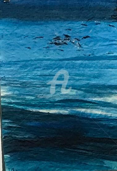 Schilderij getiteld "Meeresbilder Teil d…" door Sebastian Olivier Burckhardt, Origineel Kunstwerk, Acryl
