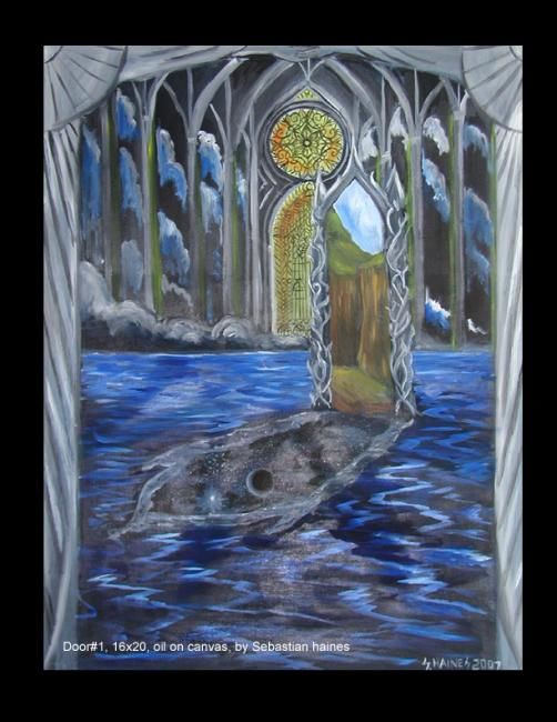 Painting titled "Door 1" by Sebastian Haines, Original Art,