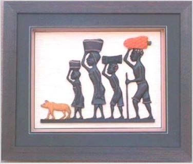 Painting titled "african family" by Sebastiao Domingos, Original Artwork