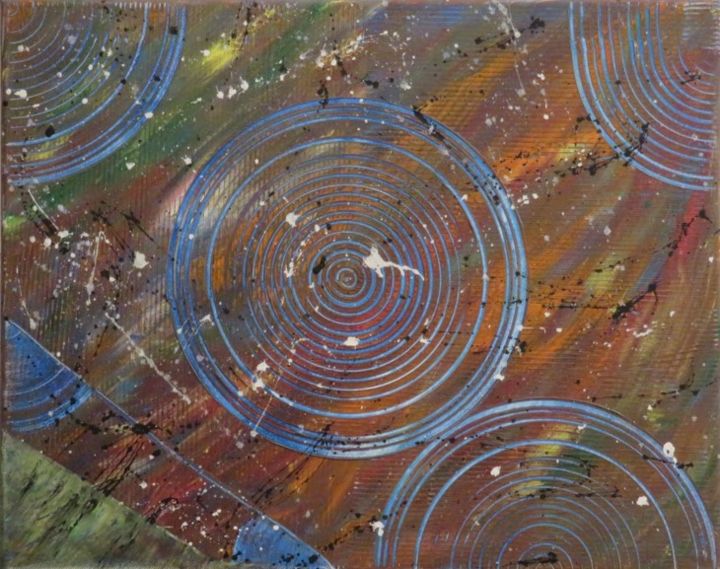 Painting titled "Tablée Céléste" by Art'Tino, Original Art, Acrylic Mounted on Stretcher frame