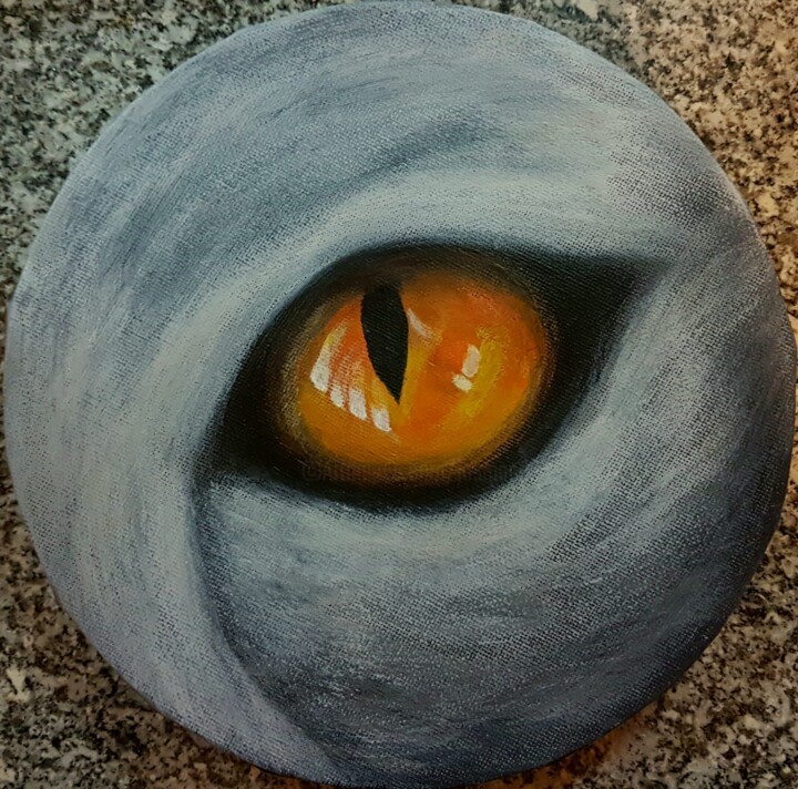 Painting titled "Cat's Eye.jpg" by Sebastien Josie, Original Artwork, Acrylic