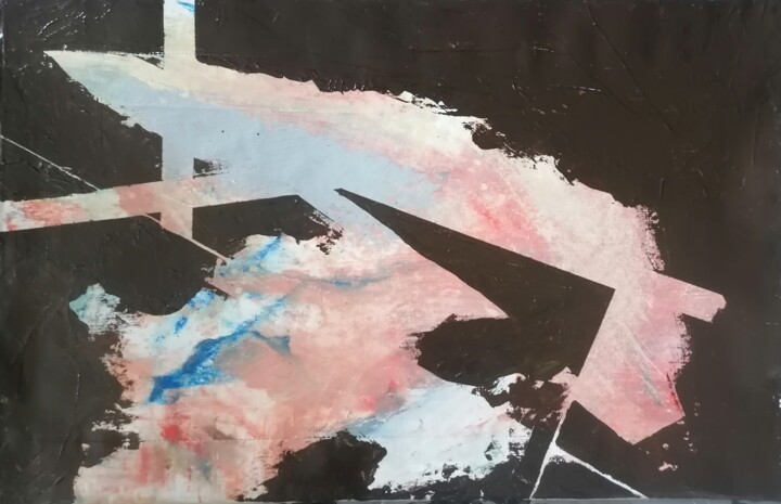 Peinture intitulée "Absence de mots" par Sébastien Racine, Œuvre d'art originale, Huile