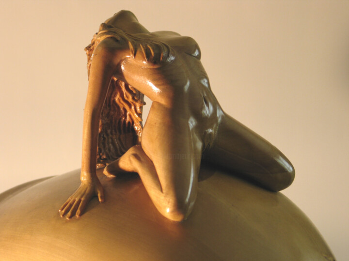 Sculpture titled "Phall-aise 2" by Sébastien Lefèvre Verrier, Original Artwork, Wood