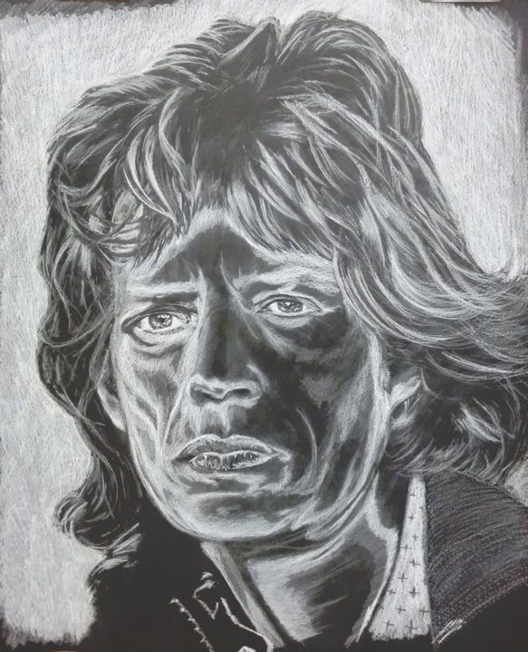 Drawing titled "Mick Jagger" by Srm, Original Artwork