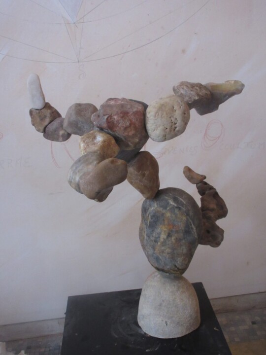 Sculpture titled "Pensées Métaphysiqu…" by Sébastien Taille Sculpteur, Original Artwork, Stone